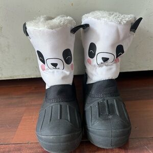 Panda Design Kids Winter Boots - Black and White